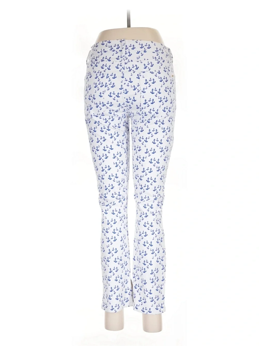 Tommy Hilfiger “Greenwich Skinny Ankle” Crisp Nautical White w/blue Anchor Print